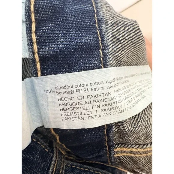 ZARA Women's L Denim Jumpsuit Wide Leg Flare Denim Strapless Buckle Detail - Picture 9 of 9